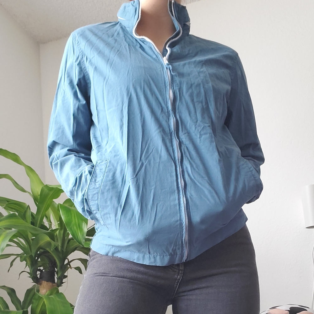 Blue Hooded Jacket